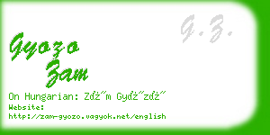 gyozo zam business card